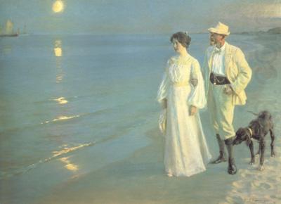 Peder Severin Kroyer Summer Evening on the Skagen Beach The Artist and hs Wife (nn02) china oil painting image